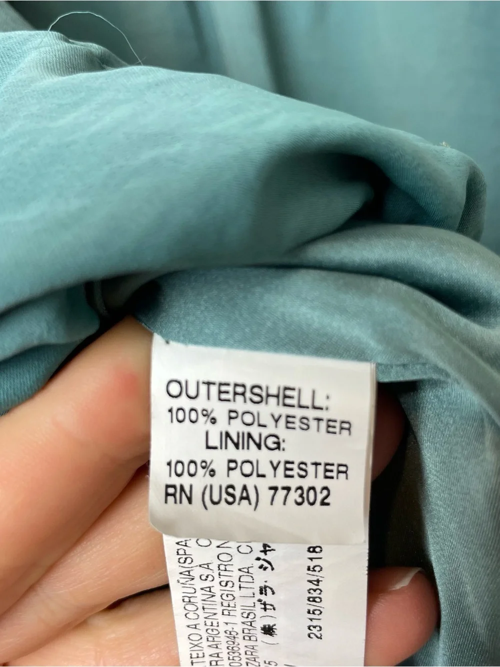 Zara Teal Bubble-Hem Pleated Skirt Size L - Picture 7 of 8